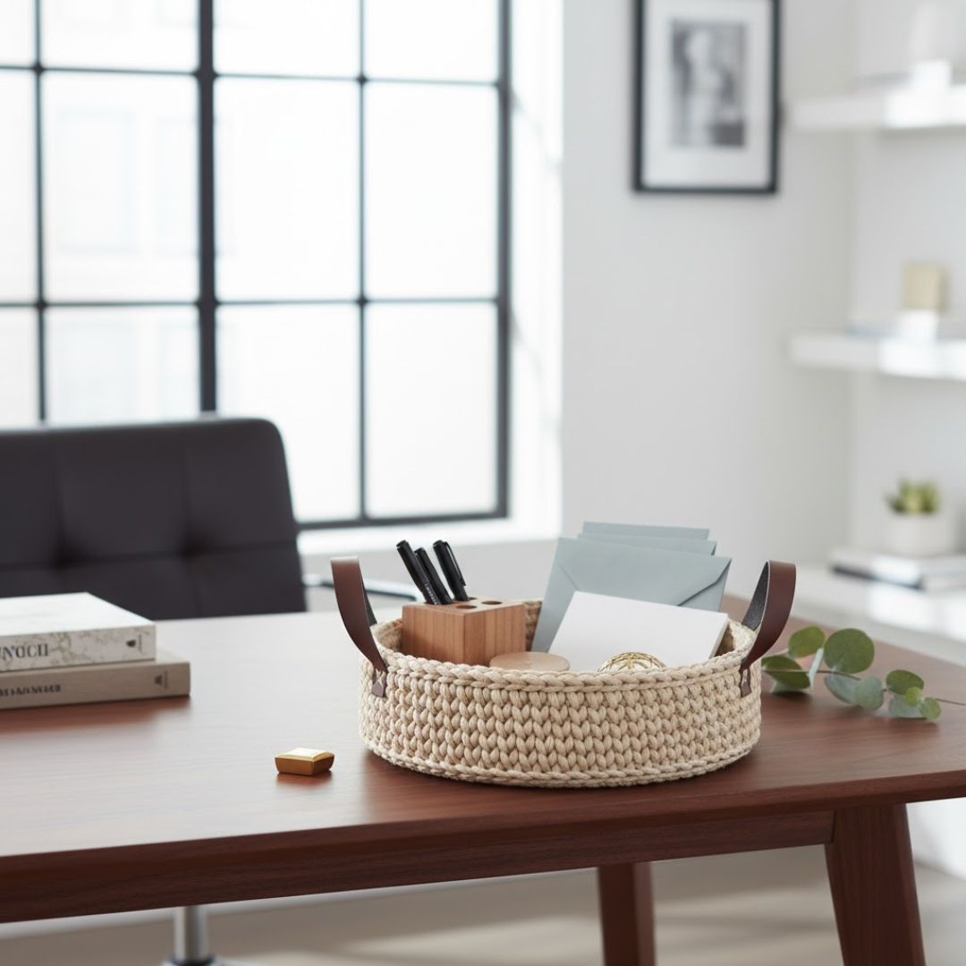 Stylish Woven Tray for Eco-Friendly Storage